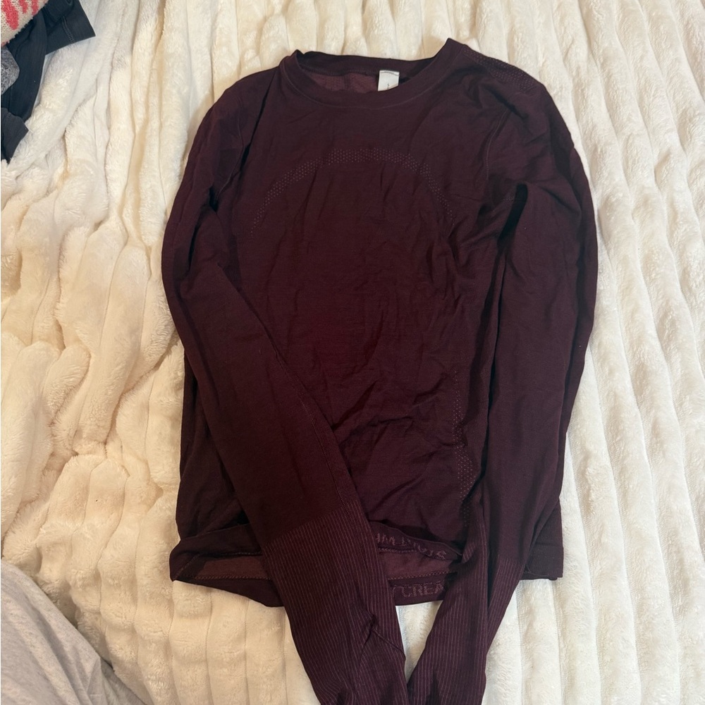 lululemon athletica Long Sleeve Top - Dark Red